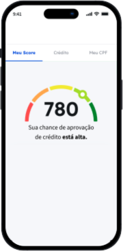Mockup de celular com score